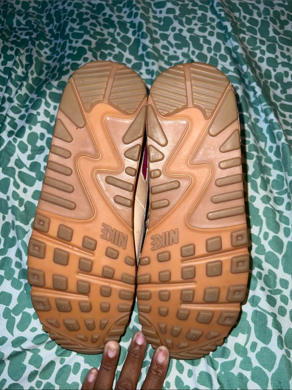Nike Women's Athletic Sneakers in Pink and Beige - Picture 3 of 4